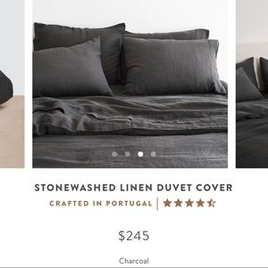 The Citizenry Stonewashed Linen Queen Duvet & Euro Sham Set